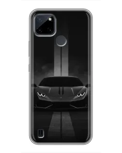 Чехол для Realme C25Y с картинкой «Lamborghini симметрия дорог»