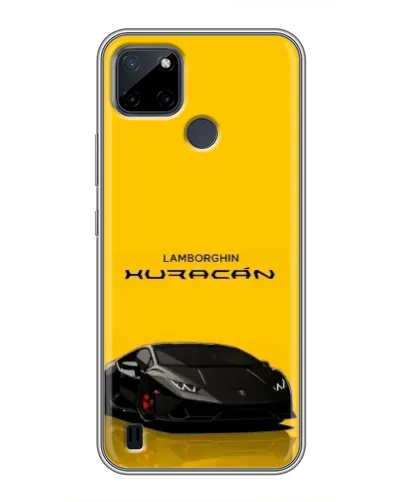 Чехол для Realme C25Y с картинкой «Lamborghini Huracan черный»