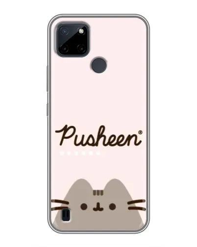 Чехол для Realme C25Y с картинкой «Pusheen логотип»