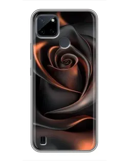 Чохол для Realme C25Y з картинкою «Шовкова чорна троянда»