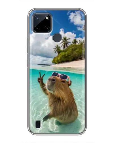 Чехол для Realme C25Y с картинкой «Капибара на море» Чехол для Realme C25Y с картинкой «Капибара на море»