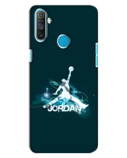 Чехол для Realme C3 с картинкой «Jordan Blue Fire»