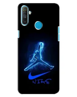 Чехол для Realme C3 с картинкой «Jordan Neon Blue»