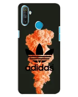Чехол для Realme C3 с картинкой «Оранжевый дым Adidas»