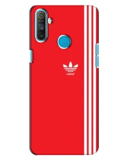 Чехол для Realme C3 с картинкой «Красный минимализм Adidas»