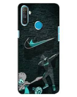 Чехол для Realme C3 с картинкой «Спортивный арт Nike»