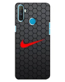 Чехол для Realme C3 с картинкой «Nike — карбоновая сетка»
