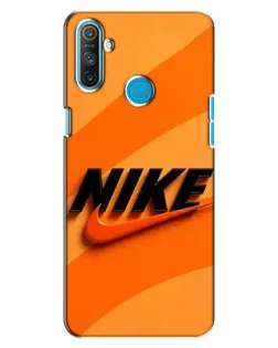 Чехол для Realme C3 с картинкой «Оранжевый драйв Nike»