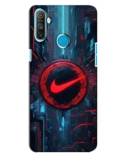 Чехол для Realme C3 с картинкой «Техногенный стиль Nike»