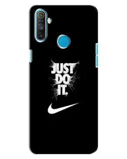 Чехол для Realme C3 с картинкой «Текстовый принт Nike»