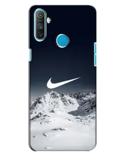 Чехол для Realme C3 с картинкой «Nike — зимние горы»