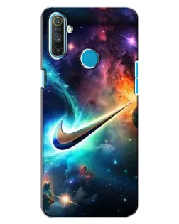 Чехол для Realme C3 с картинкой «Космический Nike Swoosh»