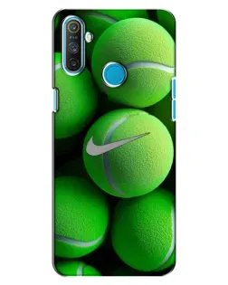 Чехол для Realme C3 с картинкой «Теннисные мячи Найк»