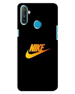 Чехол для Realme C3 с картинкой «Золотой логотип Nike»
