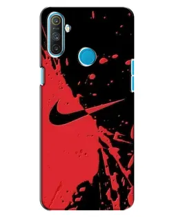 Чохол для Realme C3 з картинкою «Червоні бризки Nike»