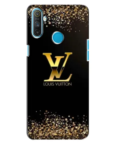 Чехол для Realme C3 с картинкой «LV — золотые искры»