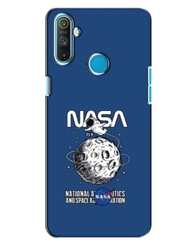 Чехол для Realme C3 с картинкой «NASA — лунная миссия»