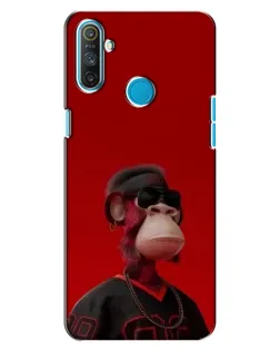 Чехол для Realme C3 с картинкой «Bored Ape в красном»