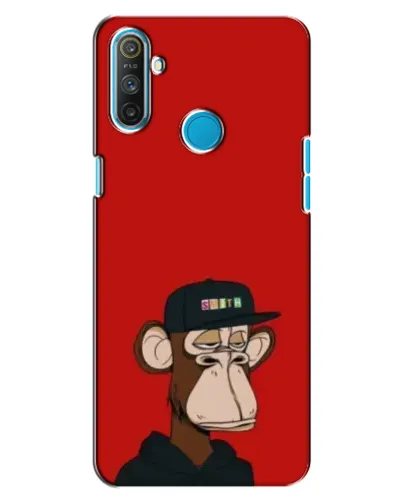 Чехол для Realme C3 с картинкой «Bored Ape — красный фон» Чехол для Realme C3 с картинкой «Bored Ape — красный фон»