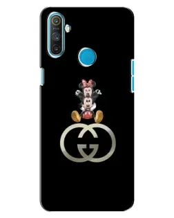 Чехол для Realme C3 с картинкой «Минни Маус на лого»