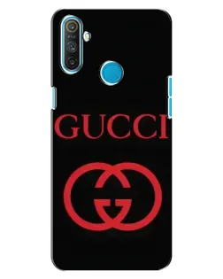 Чехол для Realme C3 с картинкой «Gucci — красный логотип»