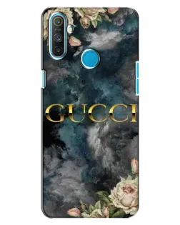 Чехол для Realme C3 с картинкой «Абстрактные цветы Gucci»