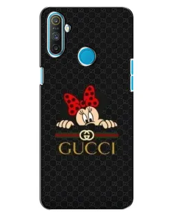Чехол для Realme C3 с картинкой «Минни Маус Gucci — черный»
