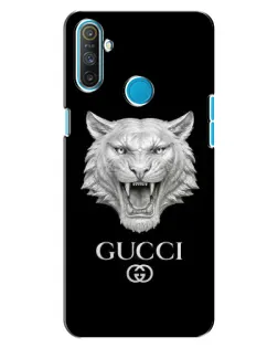 Чохол для Realme C3 з картинкою «Gucci — срібний лев»