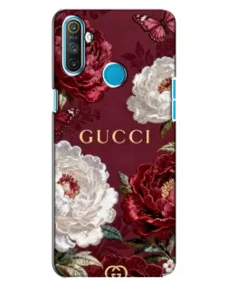 Чохол для Realme C3 з картинкою «Gucci — бордові троянди»