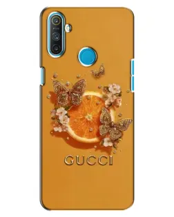 Чохол для Realme C3 з картинкою «Gucci — золоті метелики»