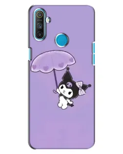 Чехол для Realme C3 с картинкой «Kuromi с зонтиком»