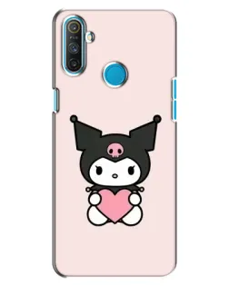 Чехол для Realme C3 с картинкой «Kuromi и сердце»