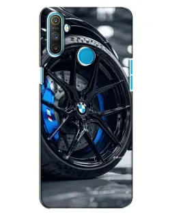 Чехол для Realme C3 с картинкой «Колесо BMW вблизи»