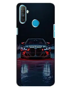 Чехол для Realme C3 с картинкой «BMW на мокрой дороге»