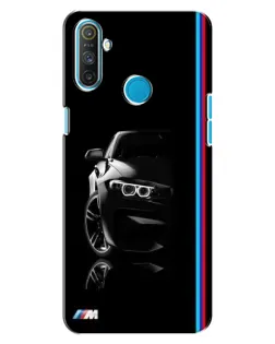 Чехол для Realme C3 с картинкой «Силуэт BMW в темноте»