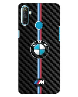 Чехол для Realme C3 с картинкой «Эмблема BMW и карбон»