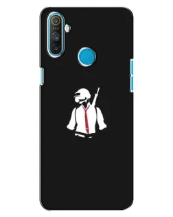 Чехол для Realme C3 с картинкой «PUBG — силуэт воина»