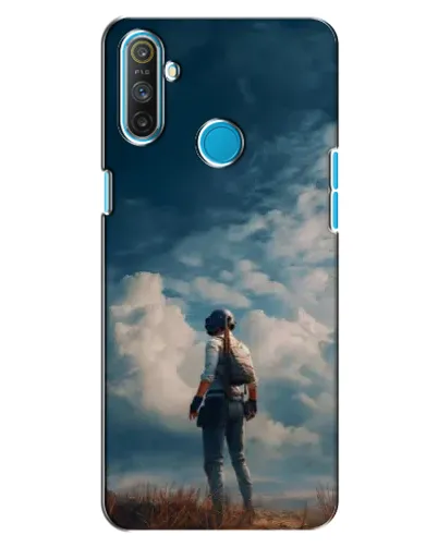 Чехол для Realme C3 с картинкой «Герой PUBG на скале»