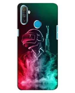 Чехол для Realme C3 с картинкой «PUBG — огненный воин»