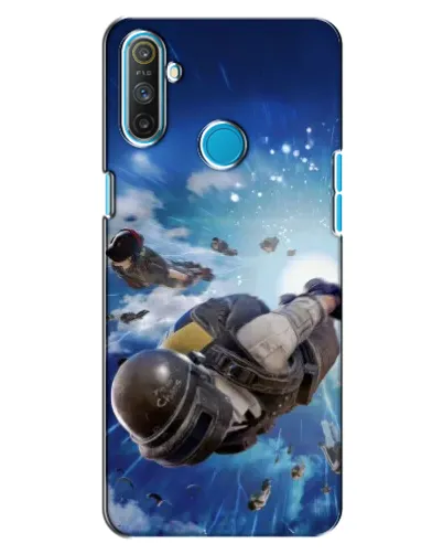 Чехол для Realme C3 с картинкой «Десант PUBG — прыжок»