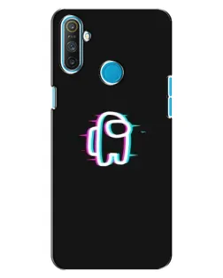 Чехол для Realme C3 с картинкой «Among Us неон»