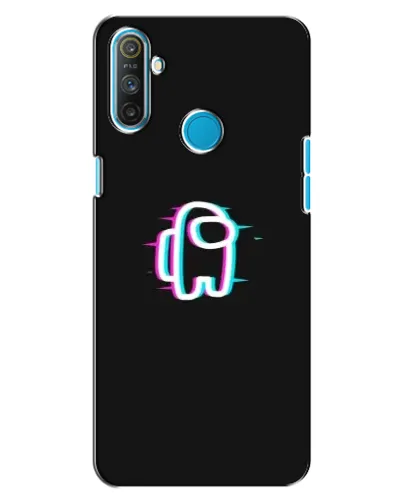 Чехол для Realme C3 с картинкой «Among Us неон»