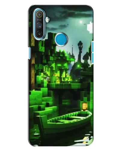Чехол для Realme C3 с картинкой «Minecraft лесной пейзаж»