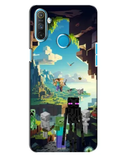 Чехол для Realme C3 с картинкой «Эндермен в лесу»