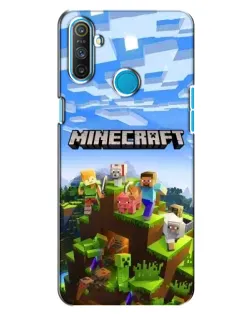 Чехол для Realme C3 с картинкой «Minecraft классический мир»