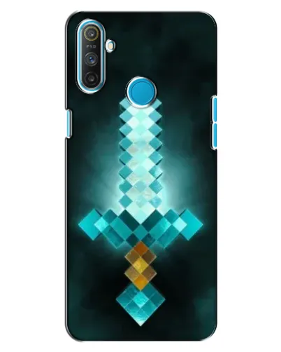 Чехол для Realme C3 с картинкой «Алмазный меч неон»