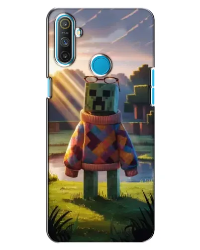 Чехол для Realme C3 с картинкой «Крипер в свитере»