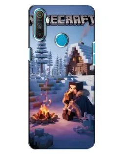 Чехол для Realme C3 с картинкой «Зимний Minecraft»