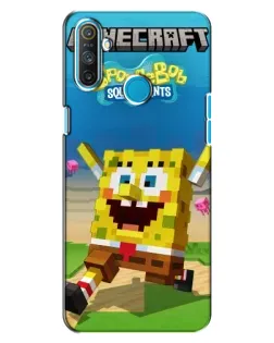 Чохол для Realme C3 з картинкою «Губка Боб Minecraft»