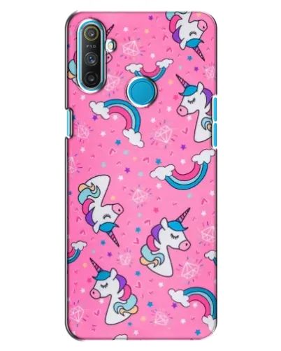 Чехол для Realme C3 с картинкой «Unicorn паттерн розовый» Чехол для Realme C3 с картинкой «Unicorn паттерн розовый»